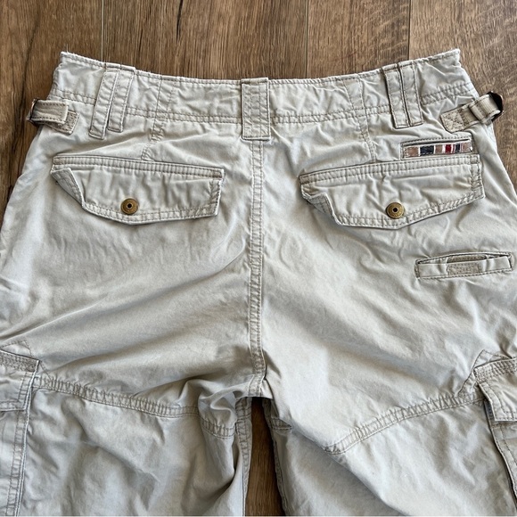 Old Navy Y2K Mid Rise Khaki Loose Baggy Cargo Shorts - Picture 7 of 12